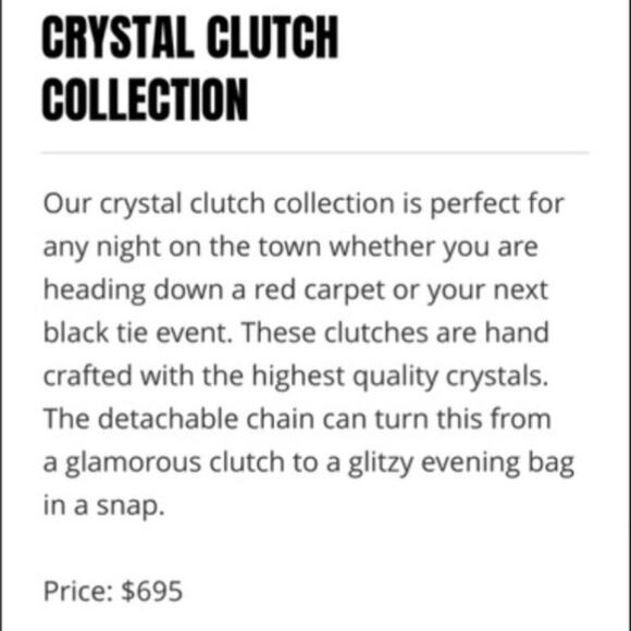 LUX MOB Crystal Heart Clutch Bag in Black - $695. - Picture 2 of 16